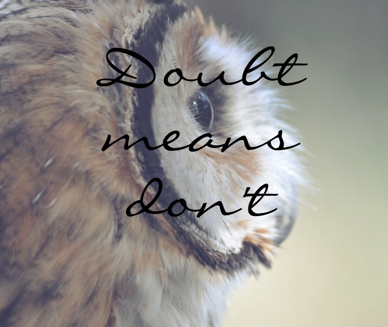 Doubt means don’t