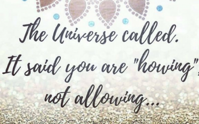 Are you ‘howing’ instead of ‘allowing’?