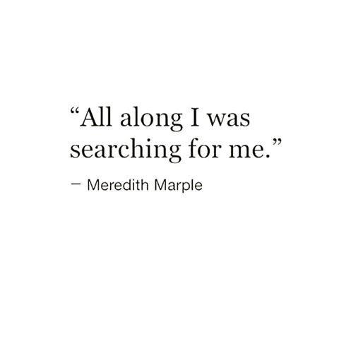 All Along I Was Searching For Me