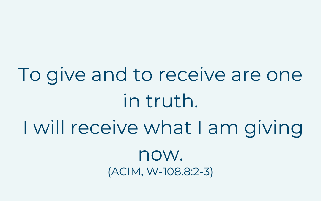 To give and receive